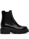 Marni Leather Platform Chelsea Boots In Black