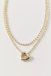 Urban Outfitters Mia Pendant Layer Necklace In Heart