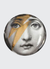 Fornasetti Ashtray Tema E Variazioni N.375 In White/black/gold