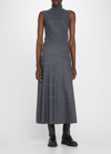 MAX MARA CANTU METALLIC STRIPE FIT-AND-FLARE SKIRT