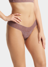Hanky Panky Signature Lace Low Rise Thong In Artichoke Heart