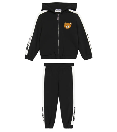 Moschino Cotton-blend Tracksuit In Black