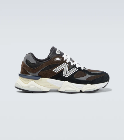 New Balance 9060 Suede And Mesh Trainers In Brown