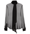Saint Laurent Silk Shirt In Noir