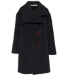 Acne Studios Oschelle Boiled Wool Blend Overcoat In Black