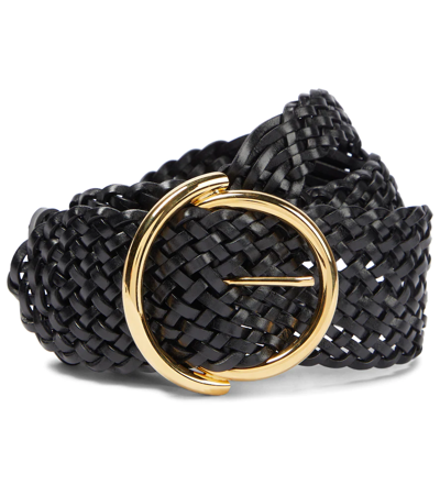 Etro Black Woven Leather Belt