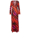 LOUISA BALLOU PRINTED COTTON AND SILK MAXI KAFTAN