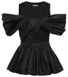Alexander Mcqueen Peplum-overlay Sleeveless Cotton-shell Top In Black