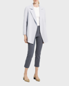 Theory Clairene New Divide Wool-cashmere Jacket In Light Gray