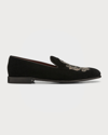 Dolce & Gabbana Velvet Loafer In Black
