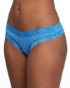 Fleur't Iconic Lace-trim Thong In Sahara