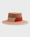 D'estree Gerhard Wool-blend Fedora Hat In 504 Beige Rust