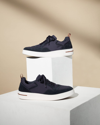 Loro Piana Men's Newport Walk Water-repellent Sneakers In Blue/navy