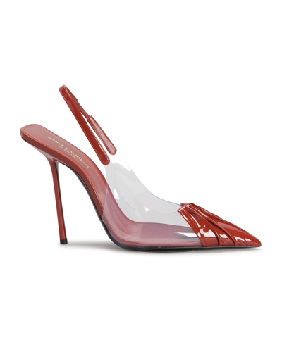 Saint Laurent Chica Slingback Pumps In Red