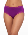 Fleur't Iconic High-rise Lace-trim Boyshort In Dark Orchid