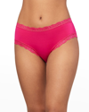 Fleur't Iconic High-rise Lace-trim Boyshort In Bright Rose