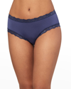 Fleur't Iconic High-rise Lace-trim Boyshort In Oxford Blue