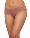 Fleur't Iconic Lace-trim Boyshort In Pecan