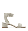 La Canadienne Rover Quilted Puffy Leather Sandal In White