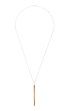 JANE TAYLOR MATCHSTICK 14K YELLOW GOLD CITRINE NECKLACE
