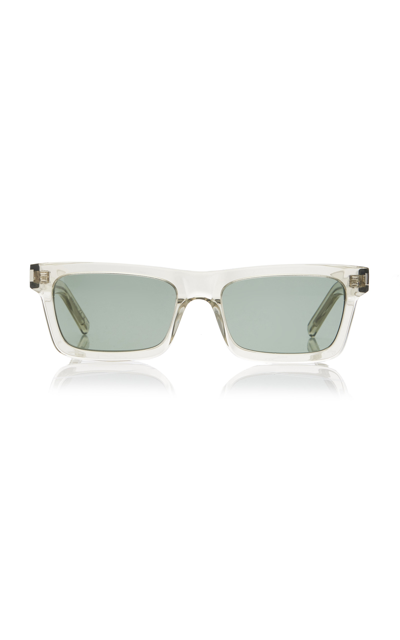 Saint Laurent Women's Betty Acetate Square-frame Sunglasses In Brown,green