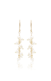 TEN THOUSAND THINGS SHORT SPIRAL 18K YELLOW GOLD PEARL EARRINGS