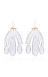 TEN THOUSAND THINGS MINI 18K YELLOW GOLD CHALCEDONY EARRINGS