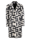 Gcds Monogram-print Single-breasted Coat In Mx Mix