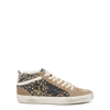 GOLDEN GOOSE MID STAR LEOPARD-PRINT DISTRESSED SUEDE SNEAKERS