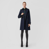 Burberry Long Cashmere Blend Kens In Coal Blue