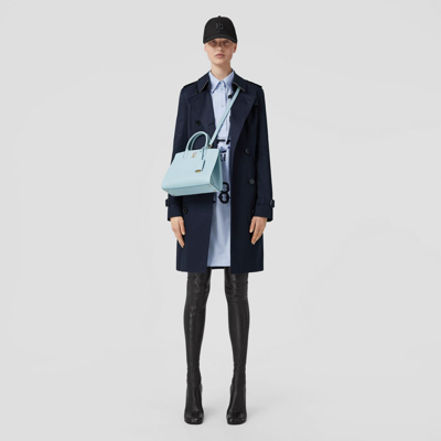 Burberry The Mid-length Chelsea Heritage Trench Coat In Coal Blue