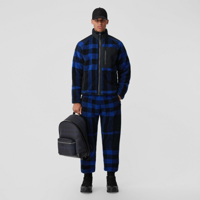 Burberry Exploded Check Fleece Joggers In Multicolor