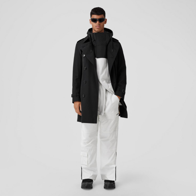 Burberry Mid-length Kensington Heritage Trench Coat In Black