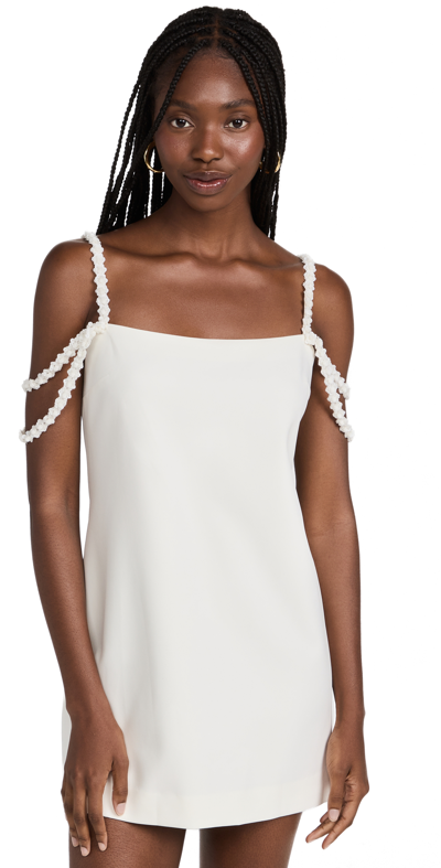 Alexis Ciena Floral-strap Mini Sheath Dress In White