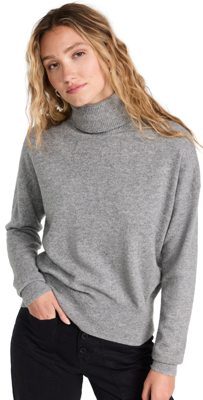 Madewell (re)sponsible Cashmere Turtleneck In Heather Ash