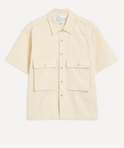 Uniform Bridge Two Pocket Linen Shirt In Ivory
