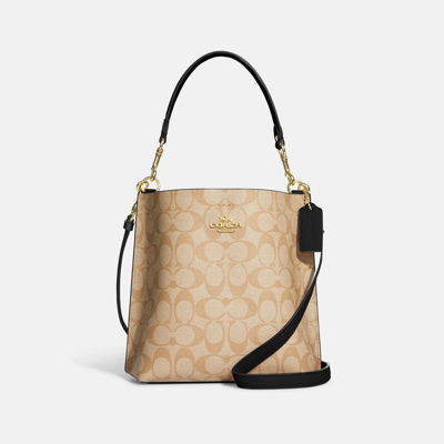 Coach Outlet Mollie Bucket Bag 22 In Signature Canvas In Beige