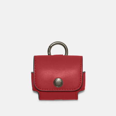 Coach Outlet Large Wireless Earbud Case In Red