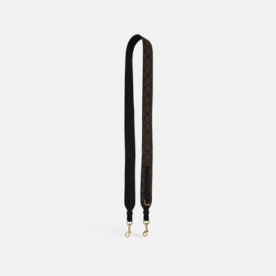 Coach Outlet Strap In Signature Canvas In Black