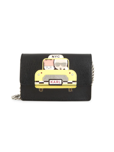 Karl Lagerfeld Women's Maybelle Taxi Crossbody In Taxi Yellow Black