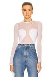Alaïa Paneled Bodysuit In Blanc