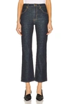 Khaite Vivian New Bootcut Flare Jeans Stoned Black In Turlington Stretch