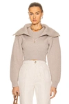 Jacquemus La Maille Risoul Ribbed-knit Jumper In Light Brown