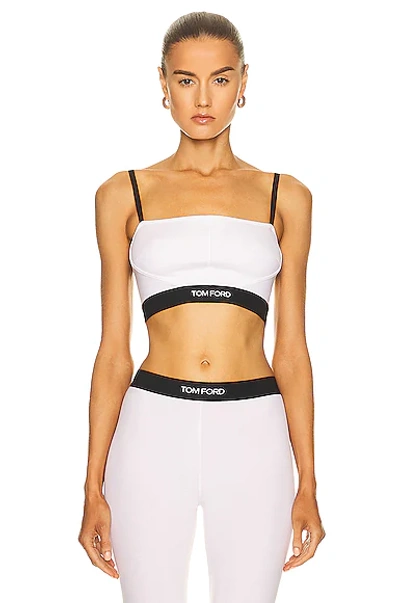 Tom Ford Top With Logoed Band In White