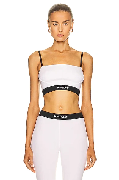 Tom Ford Modal Bra With Design And Adjustable Straps In White