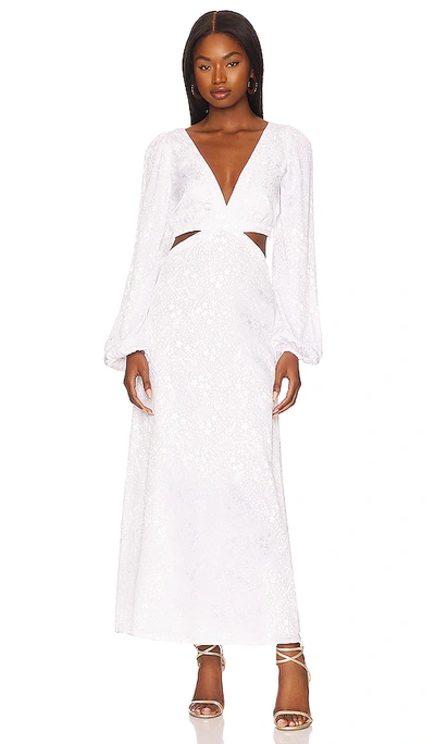Afrm Norton Maxi Dress In Blanc Floral