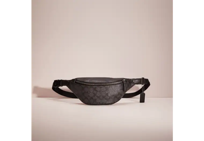 Coach Restored Charter Belt Bag 7 In Signature Canvas In Charcoal
