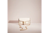 Coach Restored Tabby Chain Clutch With Beadchain In Brass/chalk