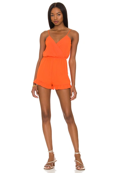 Superdown Kehlani Romper In Orange