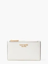 Kate Spade Morgan Small Slim Bifold Wallet In Halo White